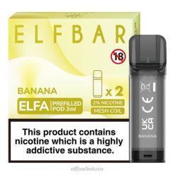 elfbar elfa užpildyta ankštis - 2ml - 20mg (2 pakuotės) 24L2105 bananas