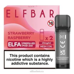 elfbar elfa užpildyta ankštis - 2ml - 20mg (2 pakuotės) 24L2112 braškių aviečių