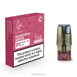 elfbar mate 500 p1 užpildytų ankščių - 20 mg (2 pakuotės) 24L2163 lipčiaus vynuogių