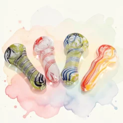 2.5" Fritz Glass Stiklinė šaukštinė pypkė - Įvairių dizainų