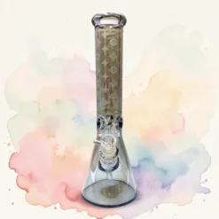14" Thick Glass Beaker Bong - LV Pattern 7mm - Asst Colours